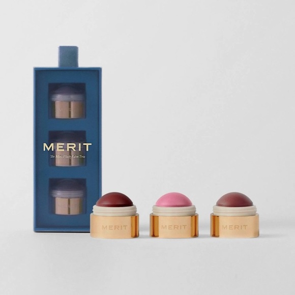 Merit Mini Flush Balm Cream Blush Trio Set NEW. Lmt. Ed. - Picture 9 of 13